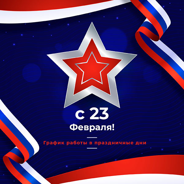 График работы в праздничные дни, посвященные Дню Защитника Отечества!